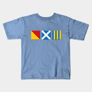 OMG.Nautically speaking, OH MY GOD! Flags Kids T-Shirt